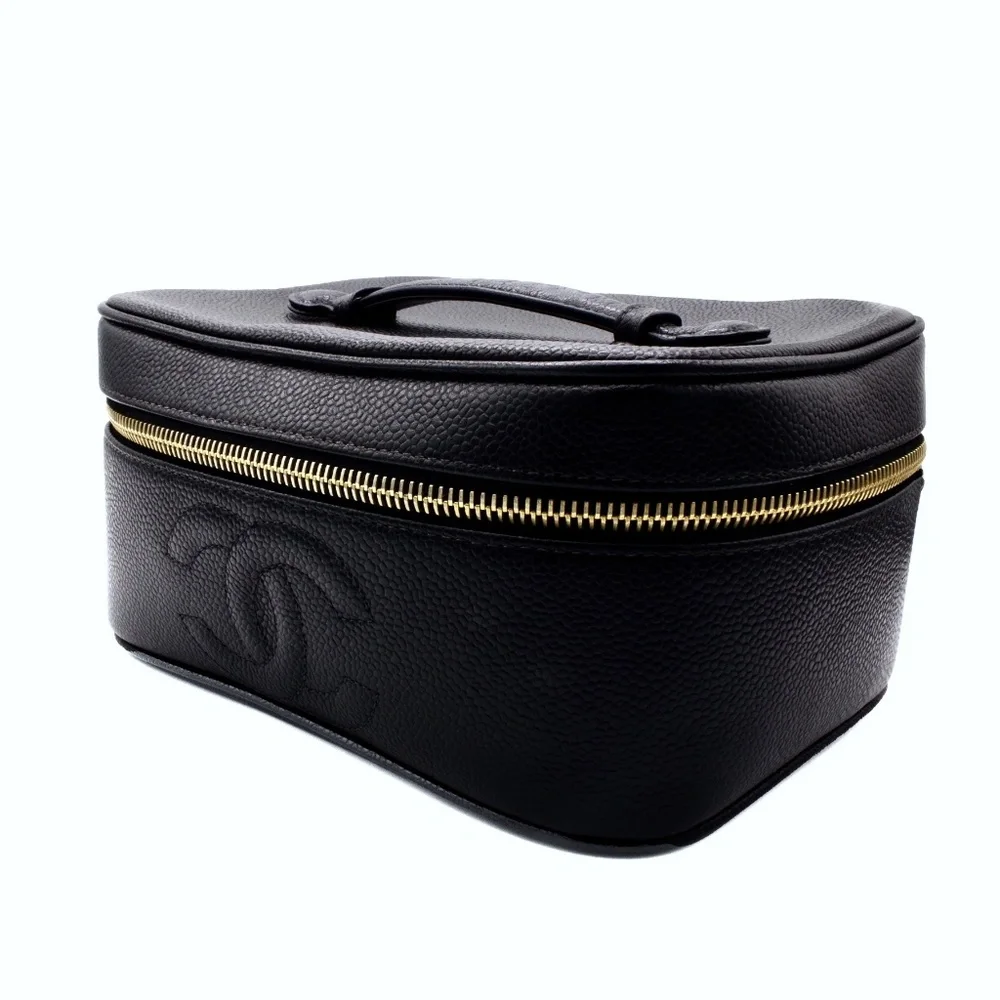 CHANEL Cosmetics Bag Caviar Skin Black - Picture 4 of 12